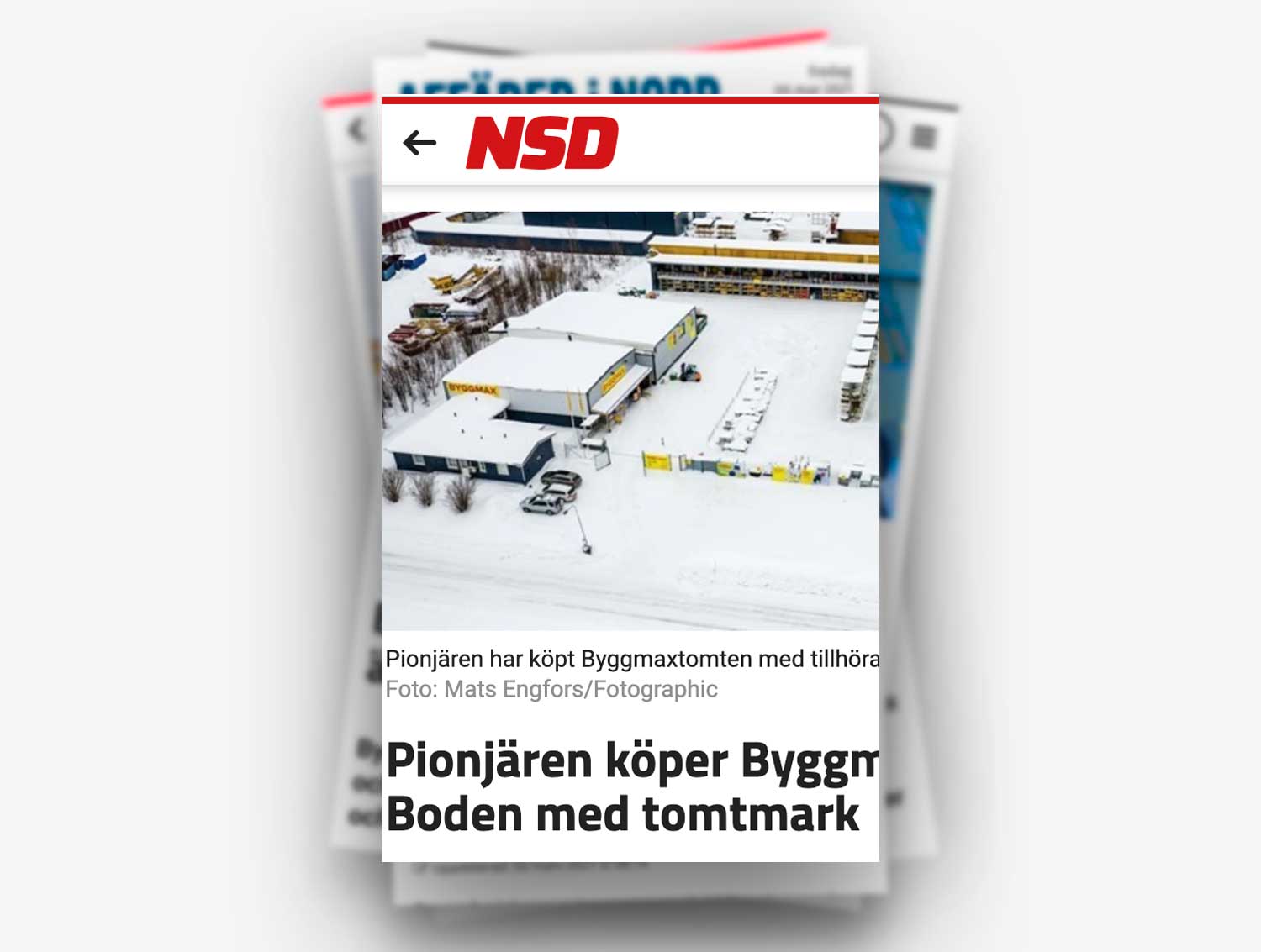 Pionjären köper Byggmax fastighet i Boden med tomtmark