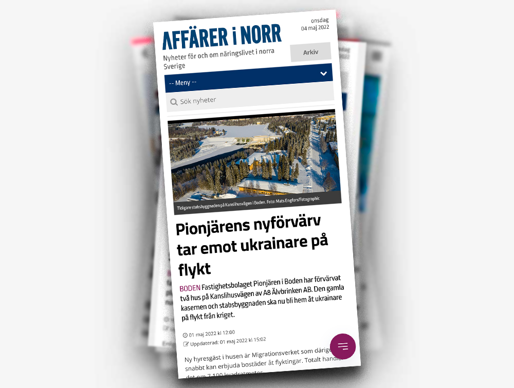 Pionjärens nyförvärv tar emot ukrainare på flykt
